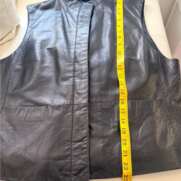 Coldwater Creek Black Leather Vest - Picture 9 of 10